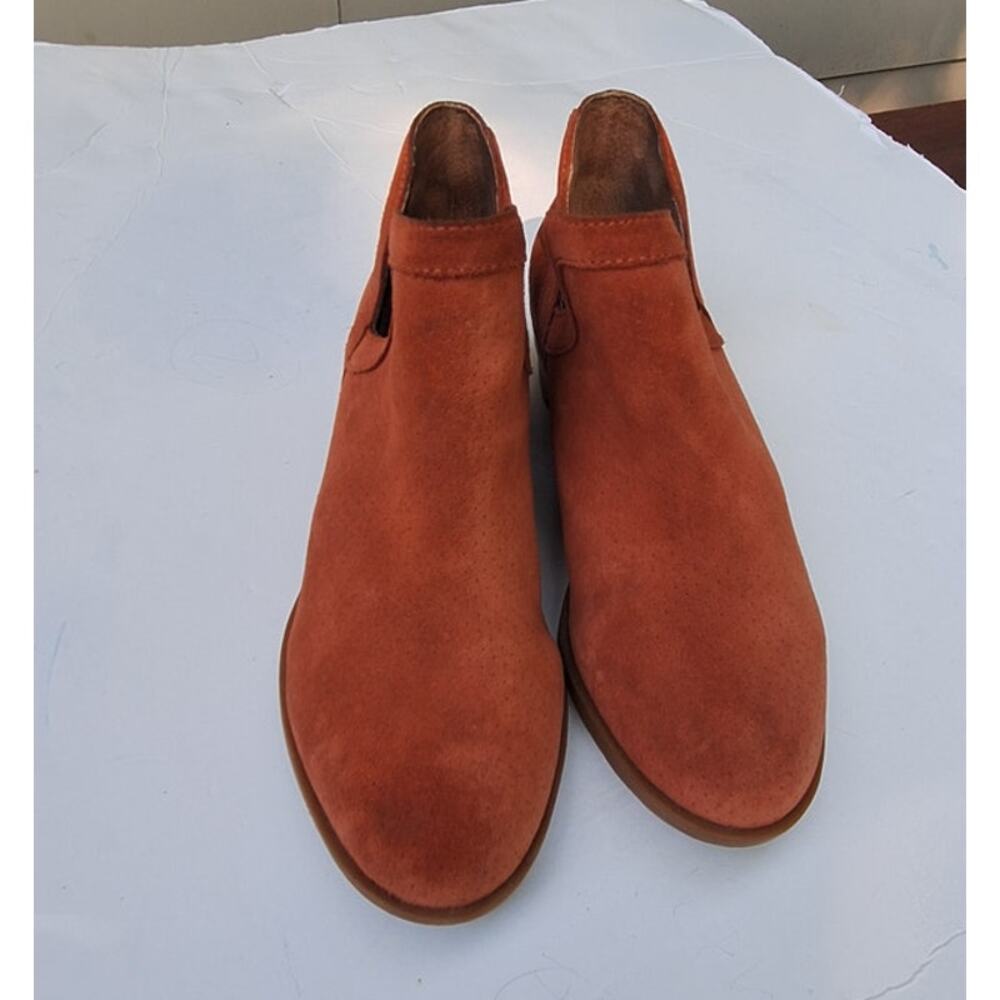 Sorel Women's Lolla Cutout Suede Bootie Burnt Orange Rust Waterproof Size 6.5 - Picture 5 of 11